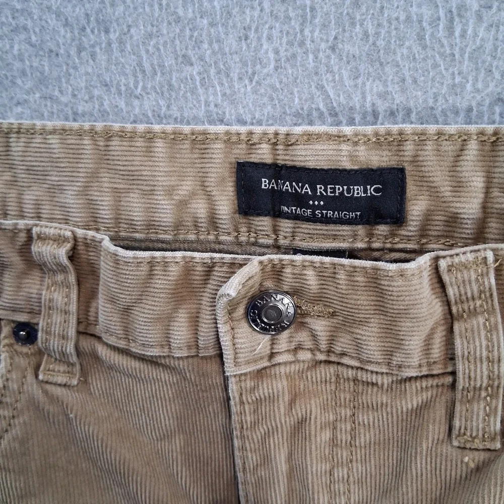 Banana Republic Corduroy Pants Mens 33x30 Tan Vintage Straight Stretch